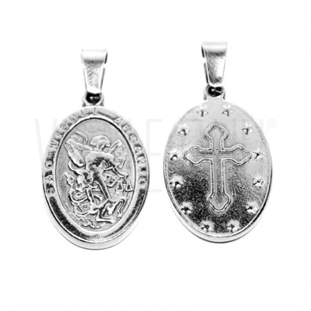 Medalha São Miguel Arcanjo  23x16mm - Aço Inox